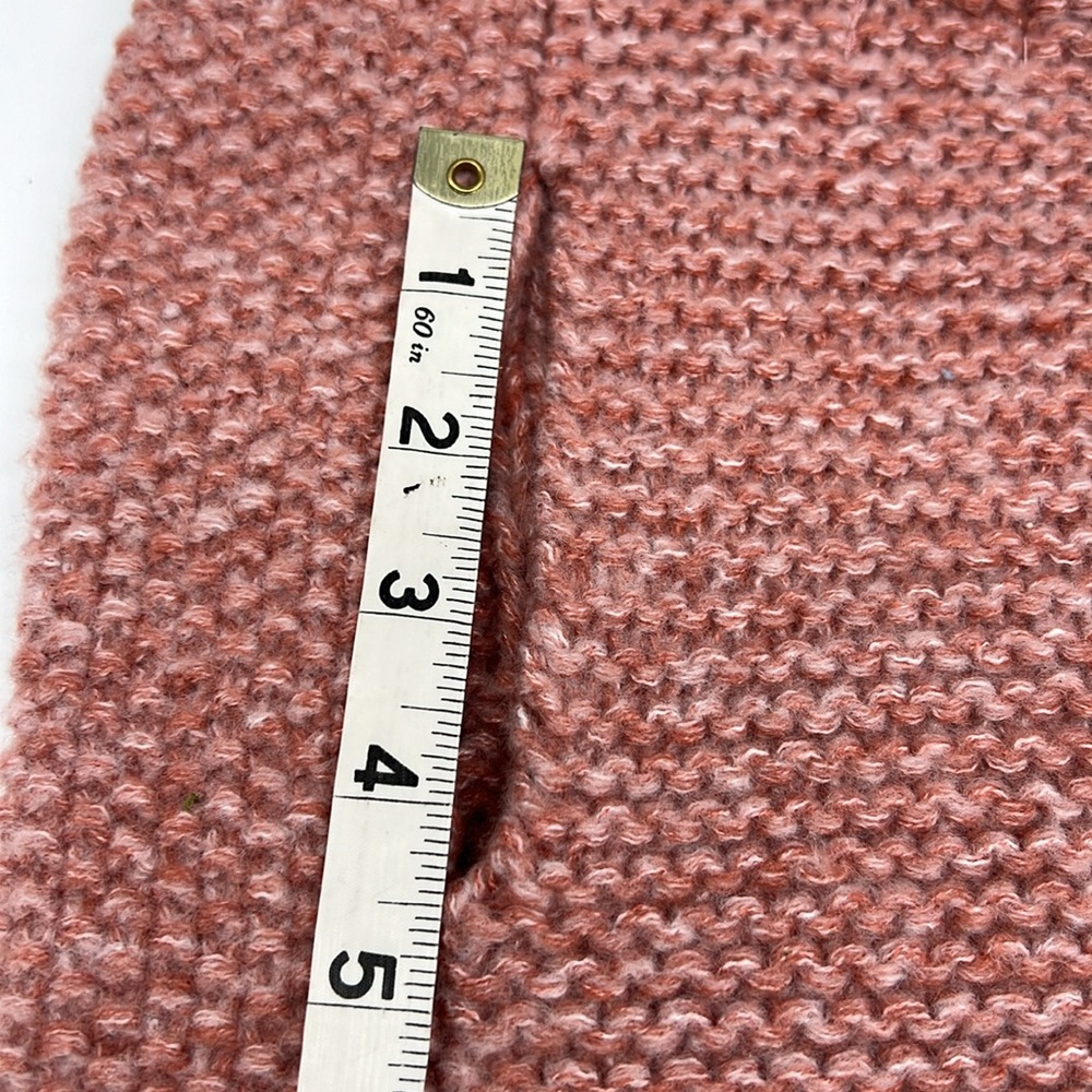 Rachel Zoe Heavy‎ Cable Knit Dog Sweater Marled Burnt Orange Mock Turtleneck M - Picture 9 of 10